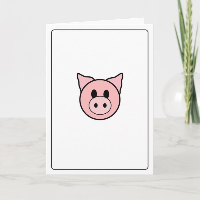 Tarjeta Emoticons - Piggie (Anverso)