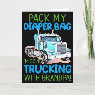 Tarjeta Empaca Mi Bolso De Pañales Me Voy En Camión Con Ab