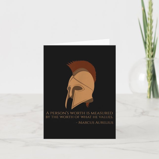 Tarjeta Emperador romano Marcus Aurelius - Filosofía estoi (Anverso)
