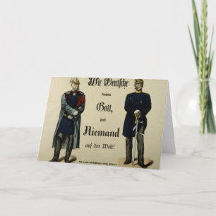 Tarjeta Emperador Wilhelm I y príncipe Bismarck
