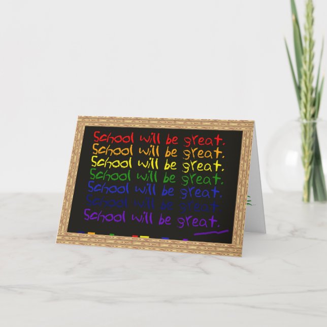 Tarjeta Empezar la escuela (Anverso)