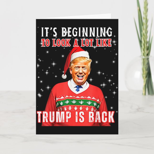 Tarjeta Empieza a parecer que Trump regresa (Anverso)