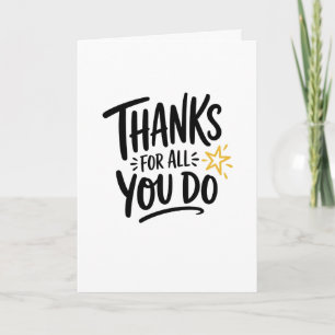 Tarjeta Empleado Gracias por Todo lo que Hace