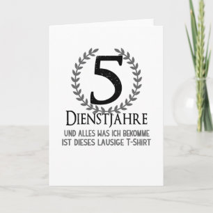 Tarjeta Empleados Celebración de la empresa de 5 años