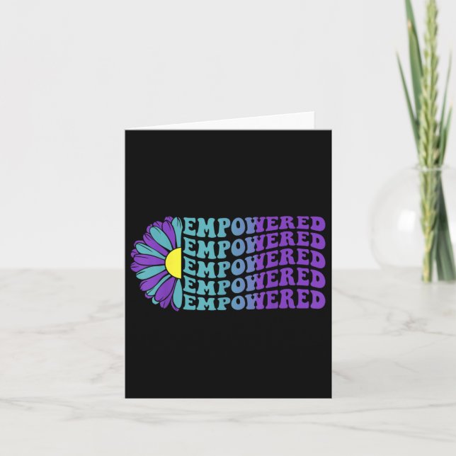 Tarjeta Empoderamiento, Prevención del suicidio Conciencia (Anverso)