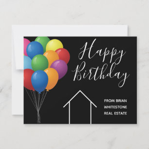 Tarjeta Empresa Inmobiliaria Globos de Cumpleaños Personal
