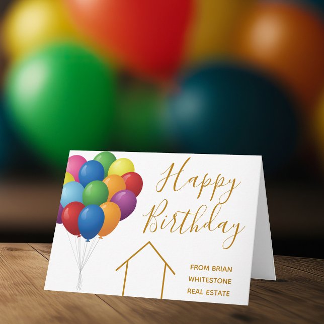 Tarjeta Empresa inmobiliaria Personalizado de globos de cu (Subido por el creador)