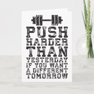 Tarjeta Empujar más que ayer - Motivación de entrenamiento