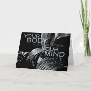 Tarjeta Empujar tu mente y cuerpo - Motivación de entrenam