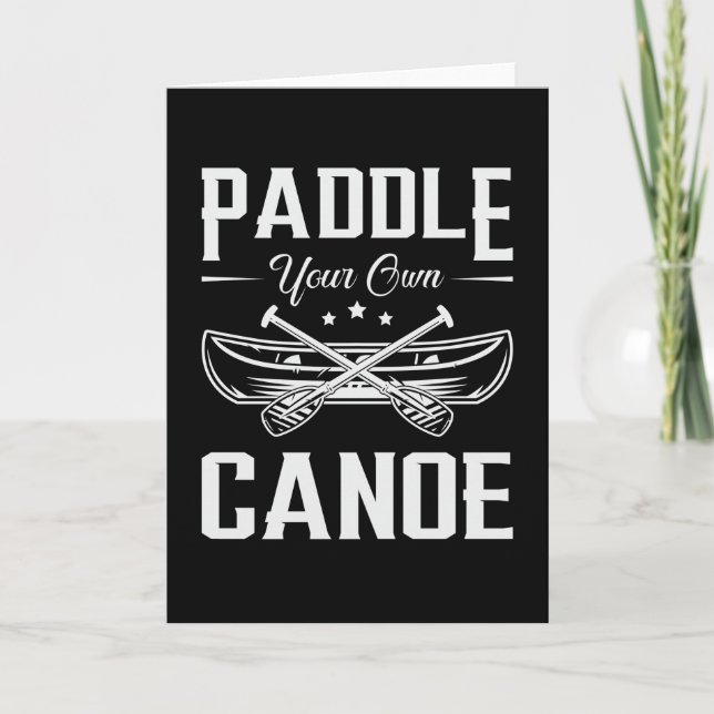 Tarjeta Empujar tu propio barco de canoa Río Funny (Anverso)