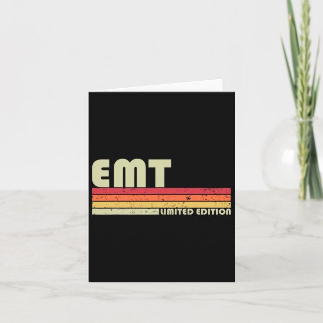 Tarjeta Emt Funny Job Title Profession Birthday Worker Ide (Anverso)