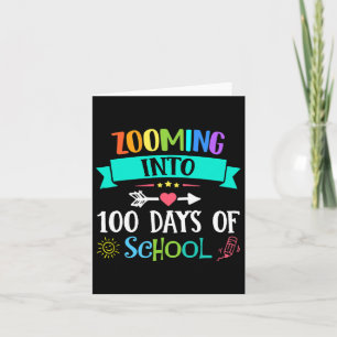 Tarjeta En 100 Días De Regalo Escolar De Niños Maestros