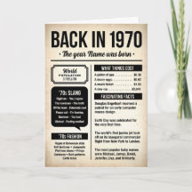 En 1970, El año en que naciste Cumpleaños