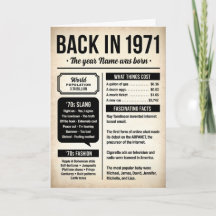 En 1971, El Año en que Naciste Cumpleaños