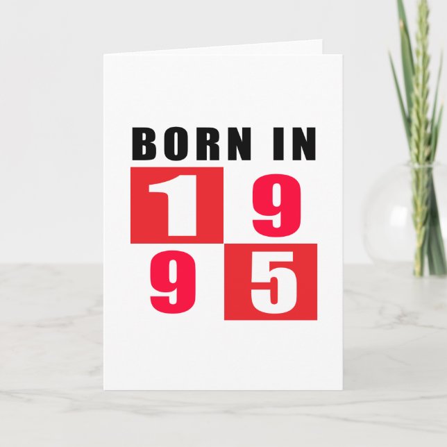 Tarjeta En 1995 diseños llevados del cumpleaños (Anverso)