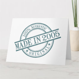 Tarjeta En 2005 saludo grande hecho