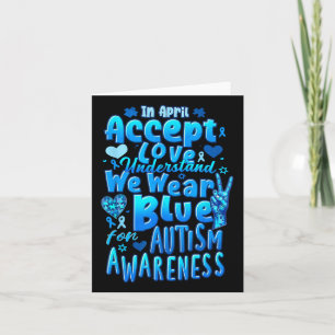 Tarjeta En Abril Acepten Amor Usamos Conciencia Del Autism