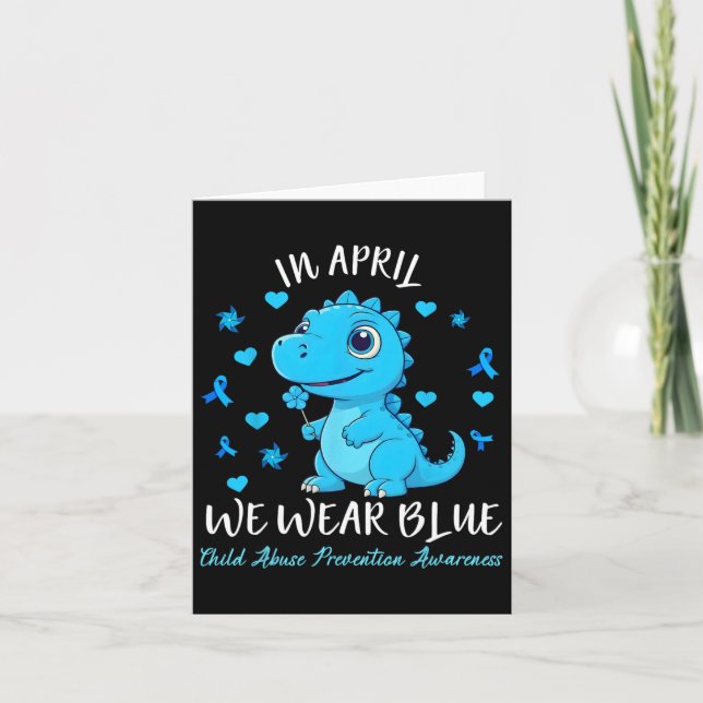 Tarjeta En Abril Usamos Abuso Azul Infantil Pr (Anverso)