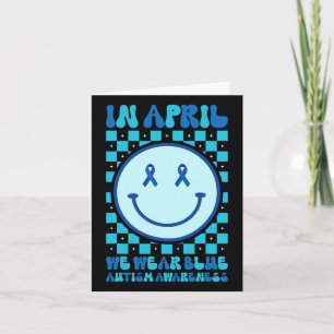 Tarjeta En Abril Usamos Avisos De Autismo De Retro Azul Gr
