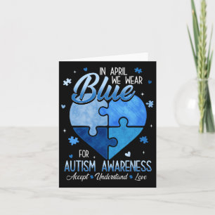 Tarjeta En Abril Usamos Azul Para Que La Conciencia Sobre