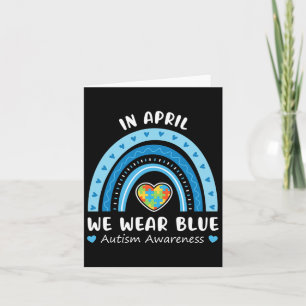 Tarjeta En Abril Usamos Conciencia Sobre El Autismo Azul E