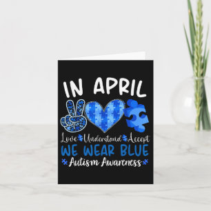 Tarjeta En Abril Usamos Conciencia Sobre El Autismo Azul H