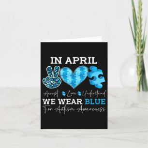 Tarjeta En Abril Usamos Conciencia Sobre El Autismo Azul H