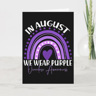 Tarjeta En agosto llevamos morado Mes de concienciación so