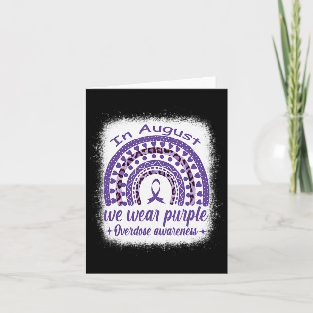 Tarjeta En Agosto Usamos Avisos De Sobredosis De Arcoiris  (Anverso)