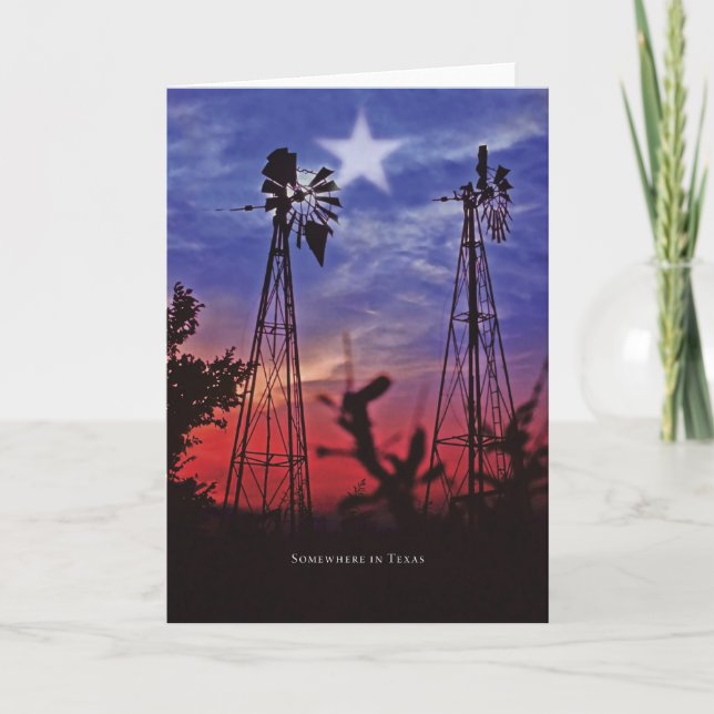 Tarjeta En algún lugar de la serie de Texas (Anverso)