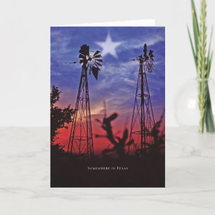 Tarjeta En algún lugar de la serie de Texas