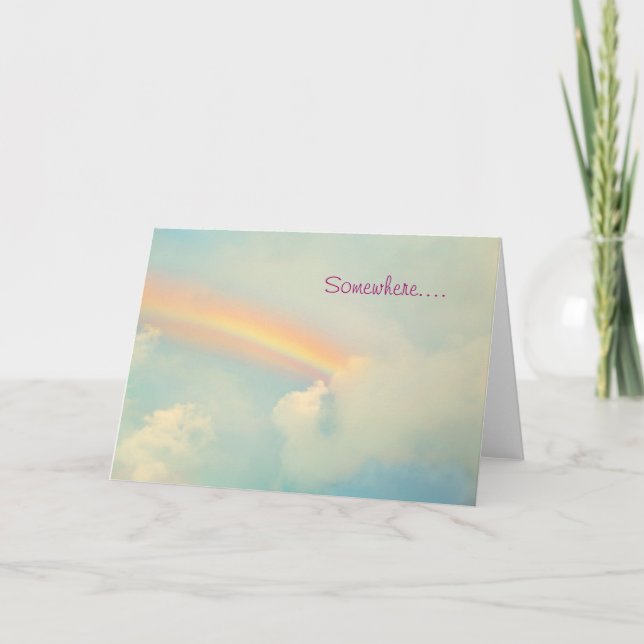 Tarjeta En algún lugar sobre el arcoiris (Anverso)