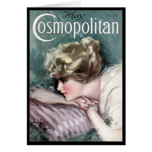 Tarjeta en blanco 1915 cosmopolitas del vintage