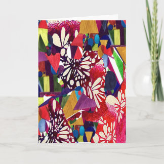 Tarjeta en blanco 5x7 titulada "Geofiesta" por M. 