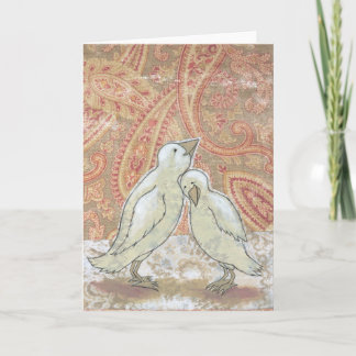 Tarjeta en blanco arte de pareja perfecta compromi
