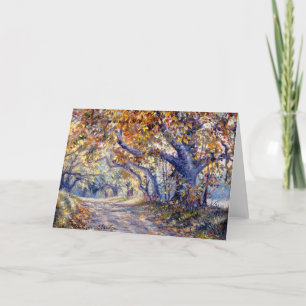 Tarjeta en blanco "Autumn Road"