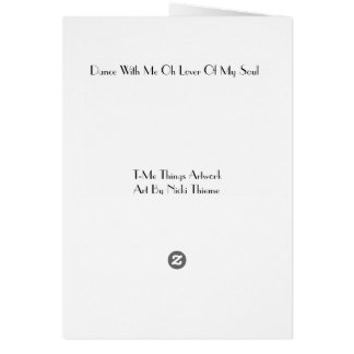 Tarjeta en blanco, bailarín