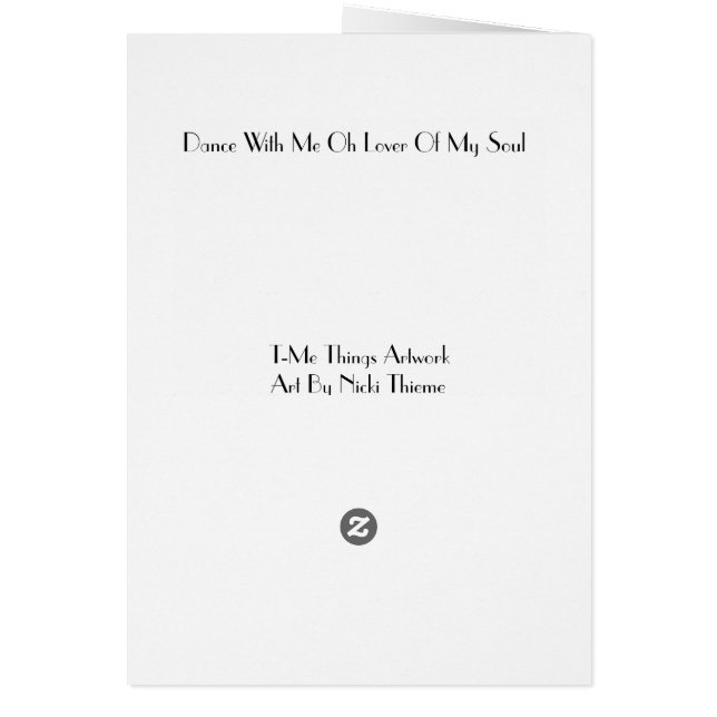 Tarjeta en blanco, bailarín (Atrás)