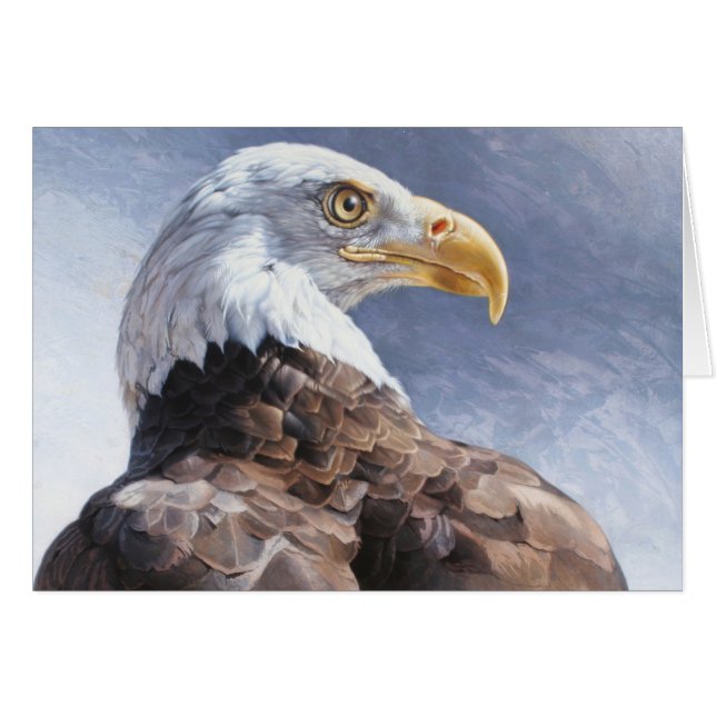Tarjeta en blanco calva de Eagle de Andrew Denman (Anverso (Horizontal))