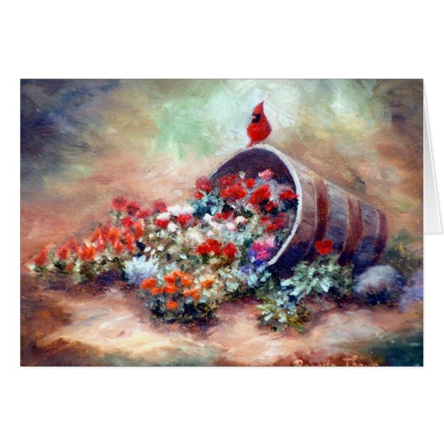 Tarjeta en blanco cardinal que desborda (Anverso (Horizontal))