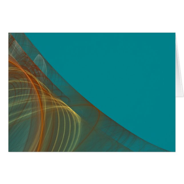 Tarjeta en blanco con borde de arte fractal (Anverso (Horizontal))