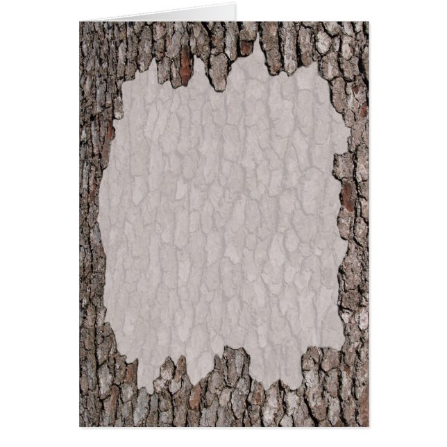 Tarjeta en blanco con borde de barra de árbol (Frente)