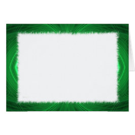 Tarjeta en blanco con borde fractal verde