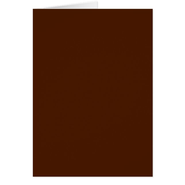 Tarjeta en blanco con fondo de color marrón chocol (Frente)