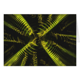 Tarjeta en blanco con fondo de diseño espiral frac