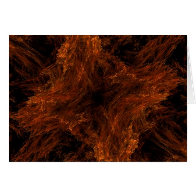 Tarjeta en blanco con fondo de diseño fractal (Anverso (Horizontal))