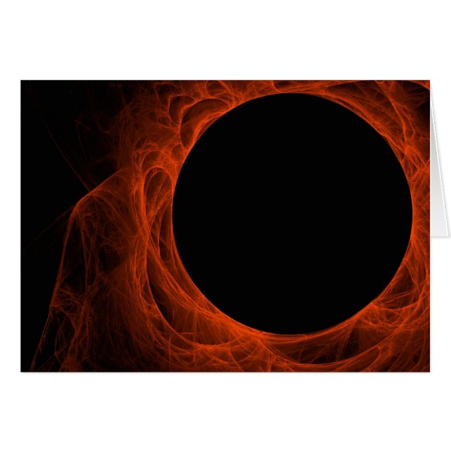 Tarjeta en blanco con fondo de diseño fractal (Anverso (Horizontal))