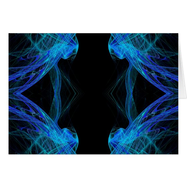 Tarjeta en blanco con fondo fractal (Anverso (Horizontal))