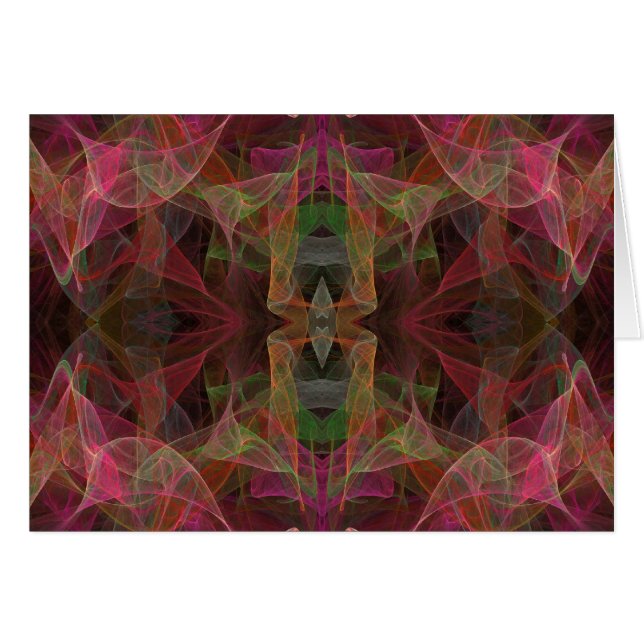 Tarjeta en blanco con fondo fractal (Anverso (Horizontal))