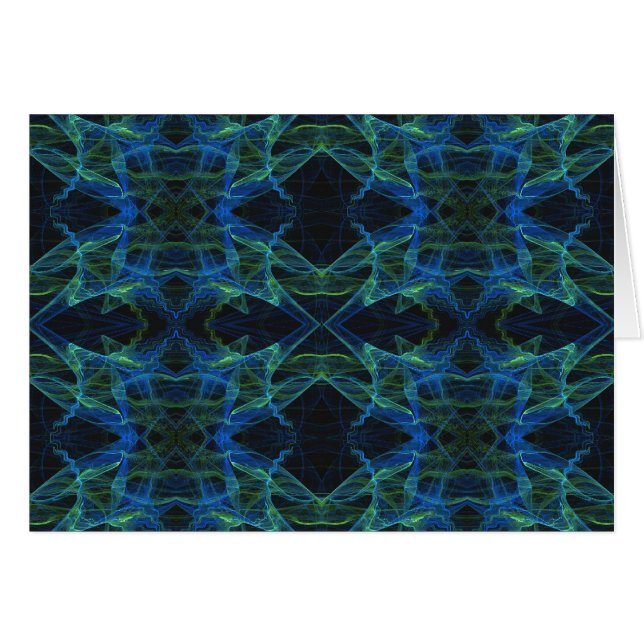 Tarjeta en blanco con fondo fractal (Anverso (Horizontal))